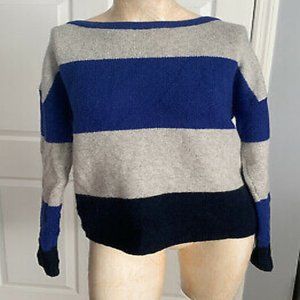 C&C California Blue and Grey Striped Sweater size XS